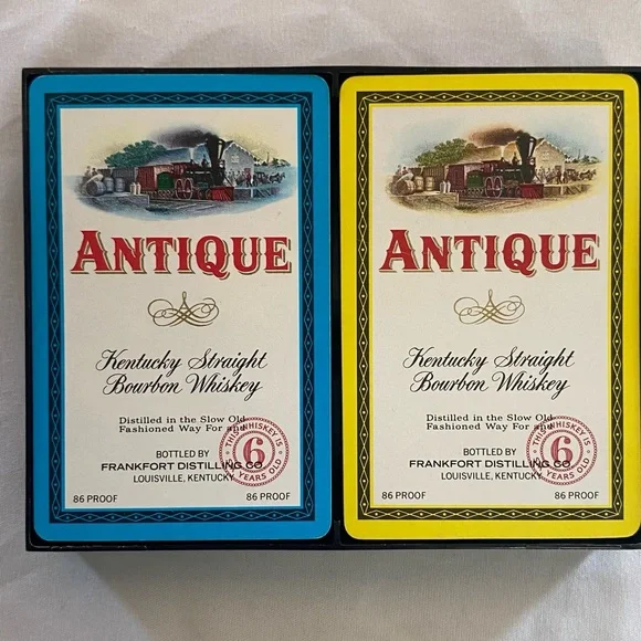 VTG Double Decks of Playing Cards Antique Kentucky Straight Bourbon Whiskey - Picture 1 of 9